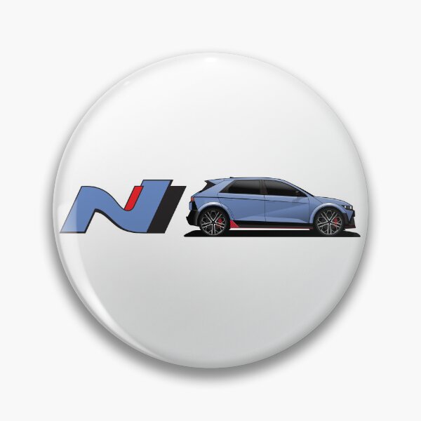 Artikelvorschau, Blaue Illustration der Ioniq 5 N-Linie entworfen und verkauft von blackdogshop.