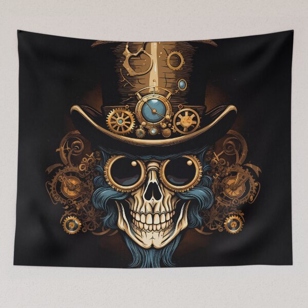 Item preview, "Clockwork Cadaver: Steampunk Skull Ensemble" designed and sold by Art-Vortex-fr.