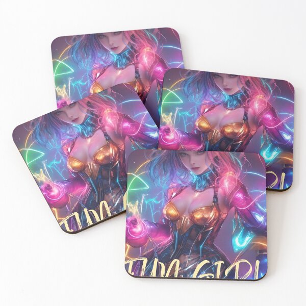 Item preview, Fun girl, with electric colorful back ground designed and sold by PlanetMarker.