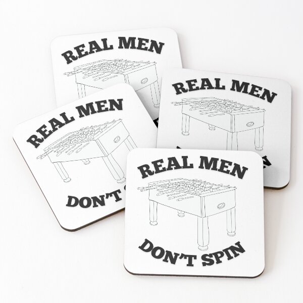 Item preview, Funny College Foosball - Real Men Don’t Spin designed and sold by emmkdesigns.