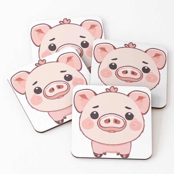 Item preview, CUTE LITTLE PIG SMILING STICKER designed and sold by melyD74.