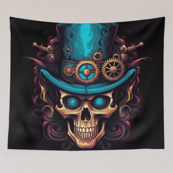 Item preview, "Clockwork Cadaver: Steampunk Skull Ensemble" designed and sold by Art-Vortex-fr.