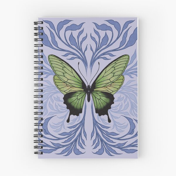 Item preview, Green butterfly with purple vines designed and sold by ElinnilART.