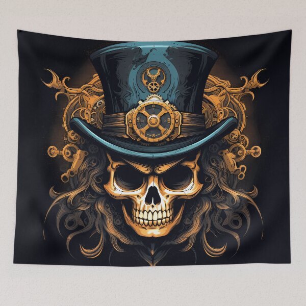 Item preview, "Clockwork Cadaver: Steampunk Skull Ensemble" designed and sold by Art-Vortex-fr.