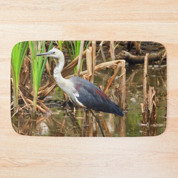 Item preview, White Necked Heron at Lagoons designed and sold by Mark Grimsley.