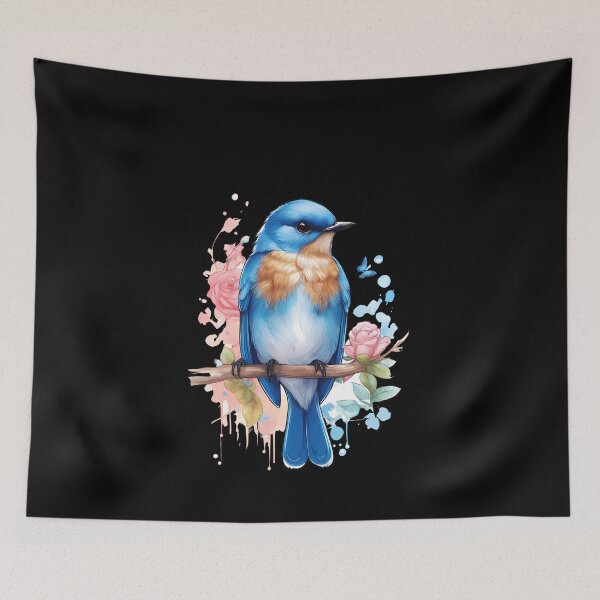 Item preview, Serene Bluebird Blossom designed and sold by Mechanical-Artt.