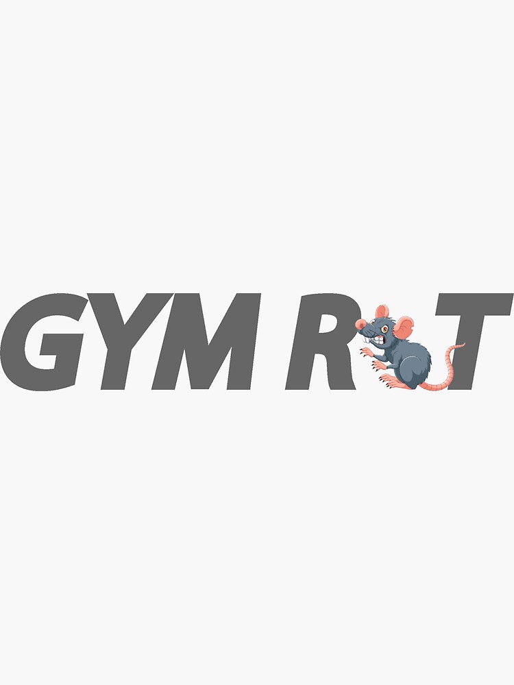 Gym rat Sticker for Sale by gabster69