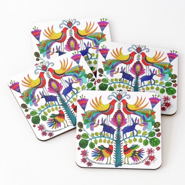 Item preview, Vibrant Otomi Birt Art designed and sold by khachiche.