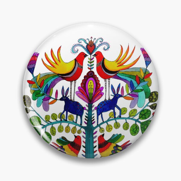 Item preview, Vibrant Otomi Birt Art designed and sold by khachiche.