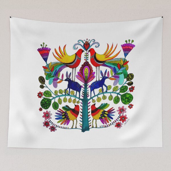 Item preview, Vibrant Otomi Birt Art designed and sold by khachiche.