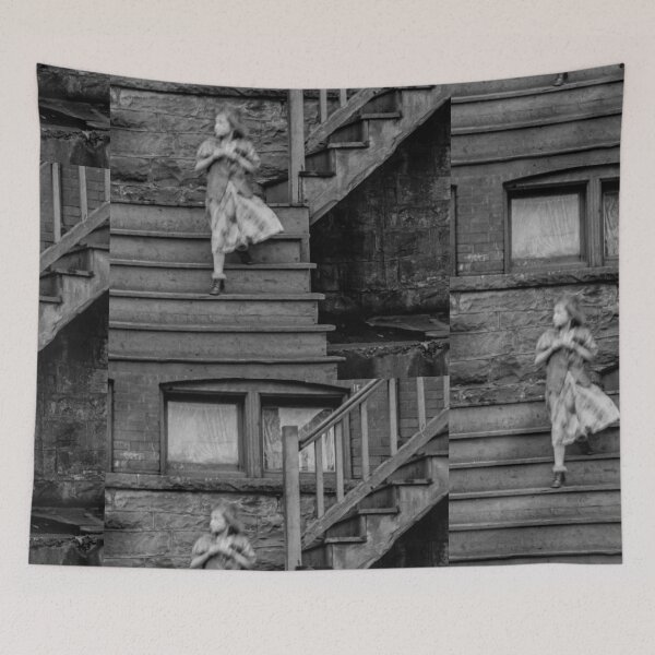 Item preview, Girl On Tenement Stairs Pittsburg - 1940s designed and sold by lobodelnoir.