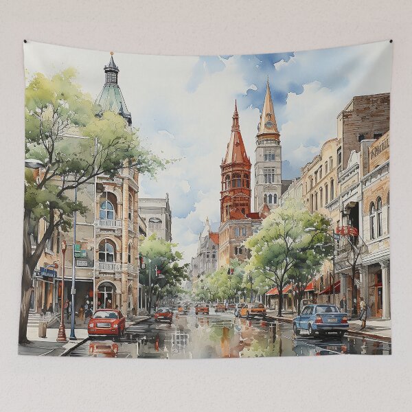 Item preview, Texan Townscape designed and sold by CastleBySea.