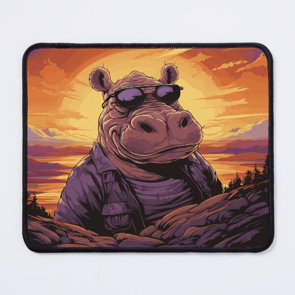 Item preview, hippo with glasses designed and sold by CarlosManrique2.