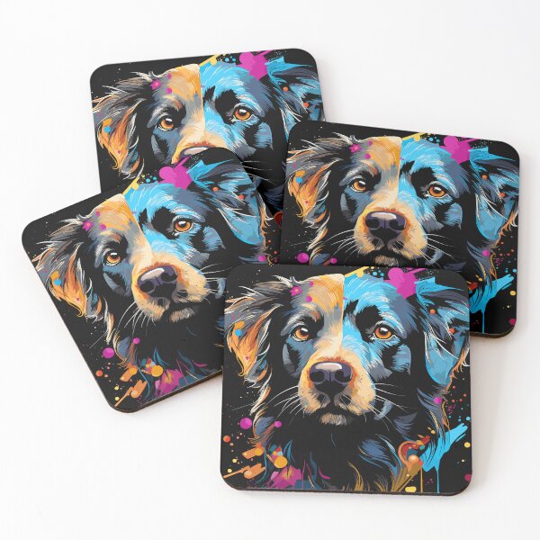 Item preview, Colorful Dogs (4) designed and sold by atzek.