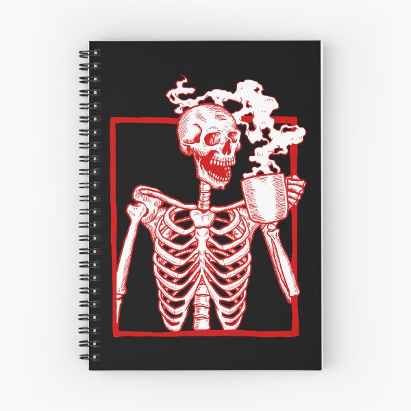 Item preview, halloween coffee drinking skeleton red  designed and sold by Gossip Rag.