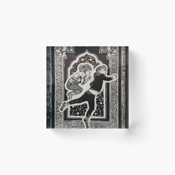 Item preview, Child's Pose Woodblock Print designed and sold by TinaNadeemArt.