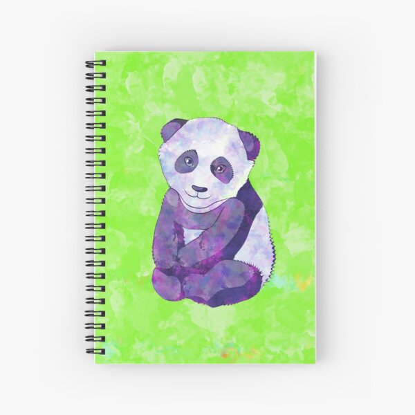 PANDA BEAR Spiral Notebook School Supplies 80 Sheet Purple Be Own Kind Beautiful