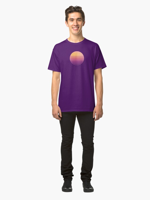Alternate view of Vaporwave Sun - Outrun/Synthwave/Retro Classic T-Shirt