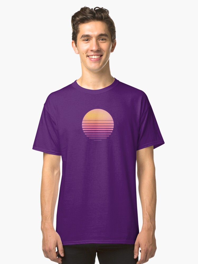 Alternate view of Vaporwave Sun - Outrun/Synthwave/Retro Classic T-Shirt