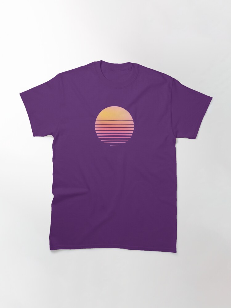 Classic T-Shirt, Vaporwave Sun - Outrun/Synthwave/Retro designed and sold by Jennifer Walsh