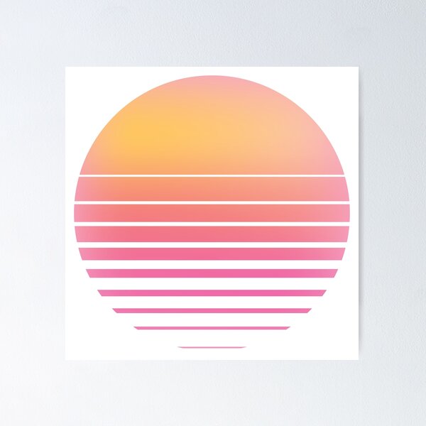Item preview, Vaporwave Sun - Outrun/Synthwave/Retro designed and sold by Jennifer Walsh Design.