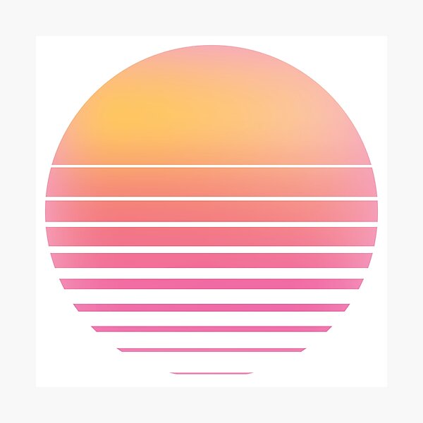 Vaporwave Sun - Outrun/Synthwave/Retro Photographic Print