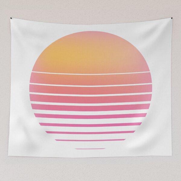 Item preview, Vaporwave Sun - Outrun/Synthwave/Retro designed and sold by Jennifer Walsh Design.