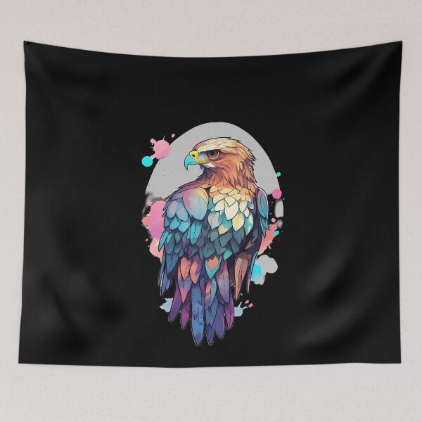 Item preview, Vibrant Hawk Portrait designed and sold by Mechanical-Artt.
