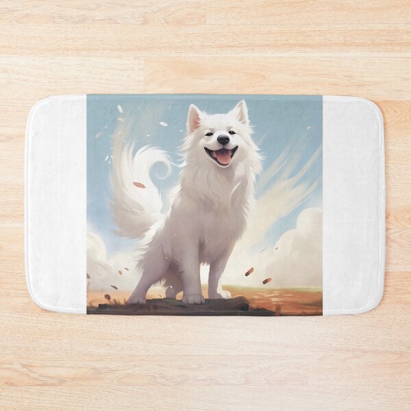 Item preview, White Dog Samojed Art Style designed and sold by Lajon97.