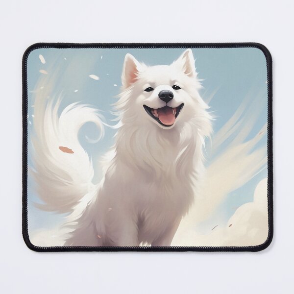 Item preview, White Dog Samojed Art Style designed and sold by Lajon97.