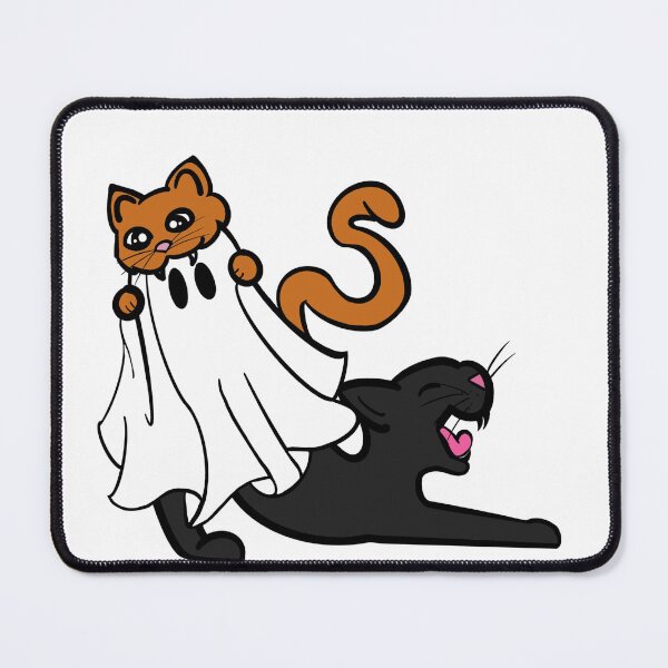 Item preview, Cat attacks spooky ghost  designed and sold by Ravioli3.