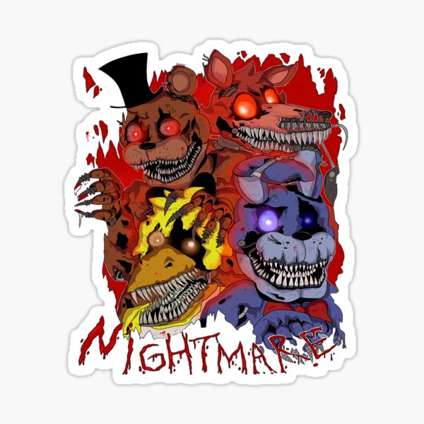 FNAF Nightmare Fredbear Fanart Sticker for Sale by tayatarantula