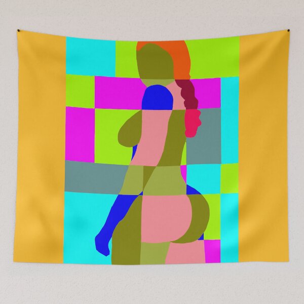 Item preview, Geometric female nude in rectangles and curves designed and sold by pulchritude560.