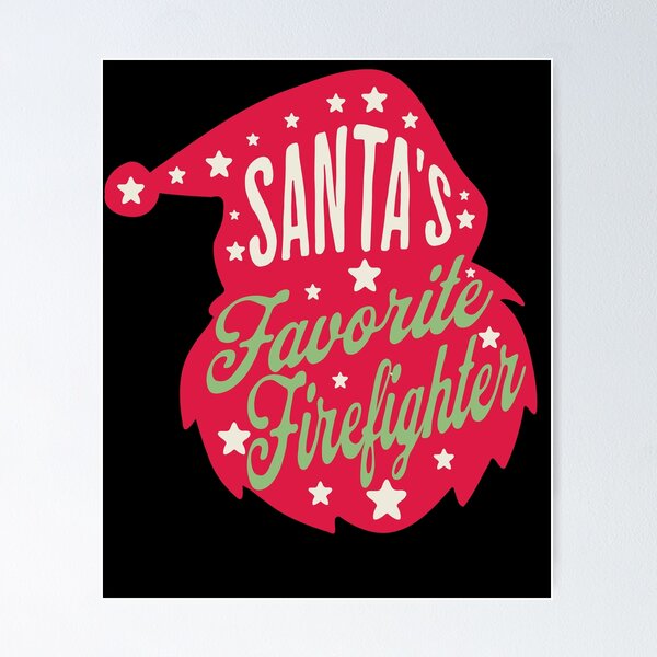 Item preview, Santa’s favourite firefighter - Christmas present designed and sold by Zandalus.