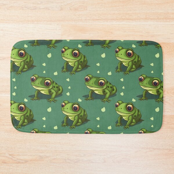 Item preview, cute frog repeating pattern designed and sold by RibbitFans101.