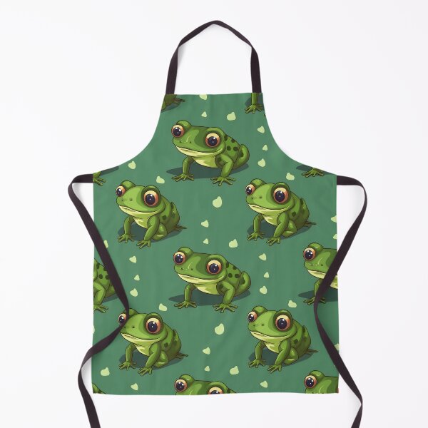 Item preview, cute frog repeating pattern designed and sold by RibbitFans101.