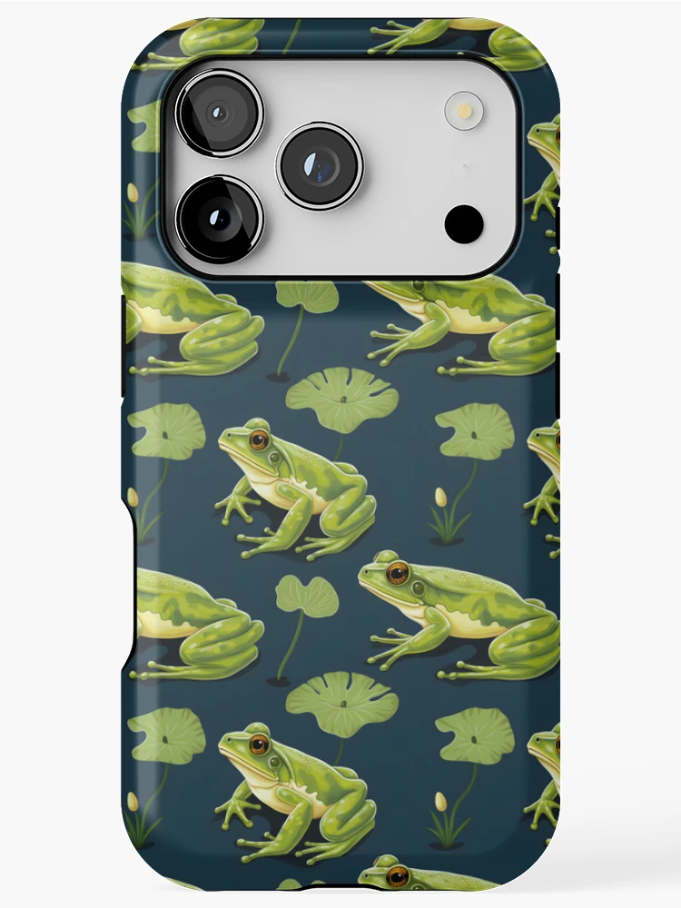 Thumbnail 1 of 4, iPhone Case, Frog Pattern Art designed and sold by RibbitFans101.