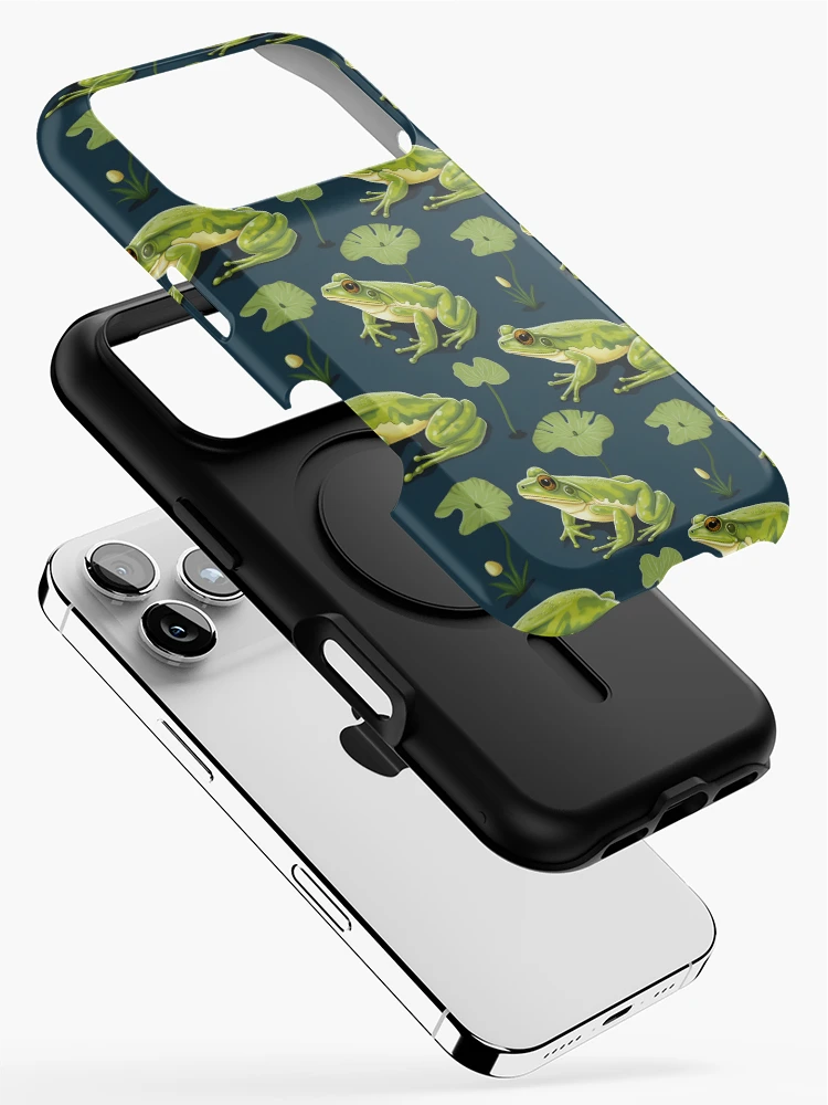 Thumbnail 2 of 4, iPhone Case, Frog Pattern Art designed and sold by RibbitFans101.