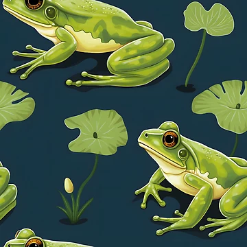 Artwork thumbnail, Frog Pattern Art by RibbitFans101