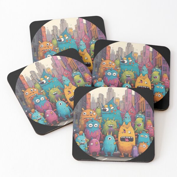 Item preview, Quirky Monsters in Urban Setting designed and sold by AbsoluteA.
