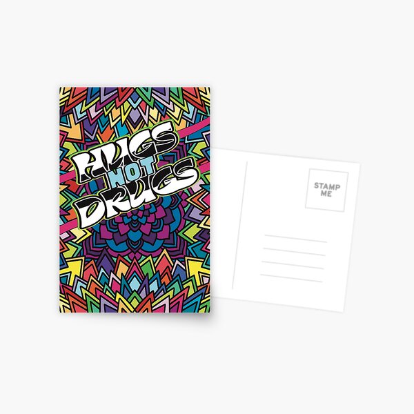 Hugs Not Drugs - Recovery Quotes & Sayings Postcard