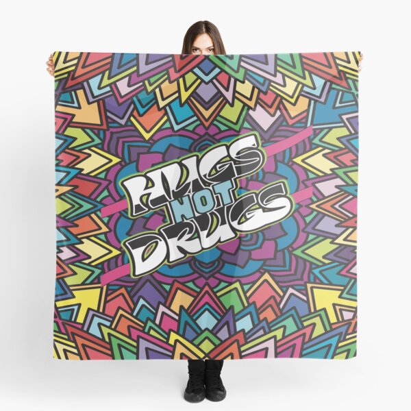 Hugs Not Drugs - Recovery Quotes & Sayings Scarf