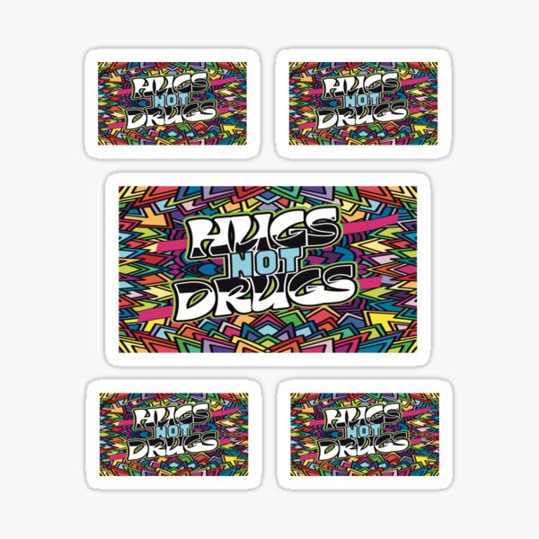 Hugs Not Drugs - Recovery Quotes & Sayings Sticker