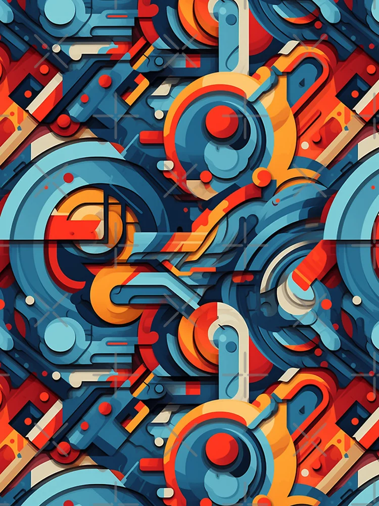 Thumbnail 4 of 4, Samsung Galaxy Phone Case, Abstract Geometric Shapes Pattern designed and sold by FuturITsic.Synthography.