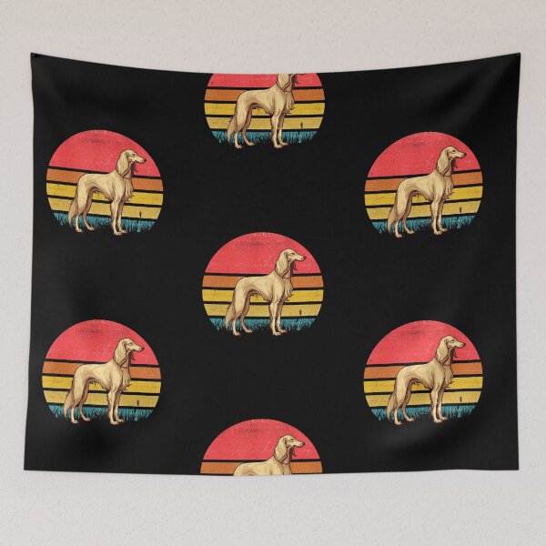 Item preview, Saluki Vintage Retro Sunset designed and sold by rafaeltto.