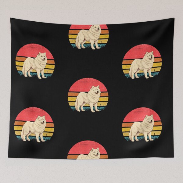 Item preview, Samoyed Vintage Retro Sunset designed and sold by rafaeltto.