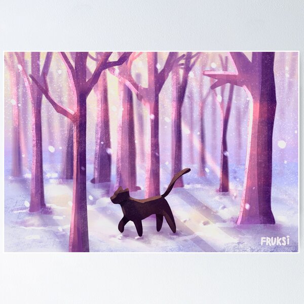 Item preview, gato en el bosque designed and sold by Fruksi.
