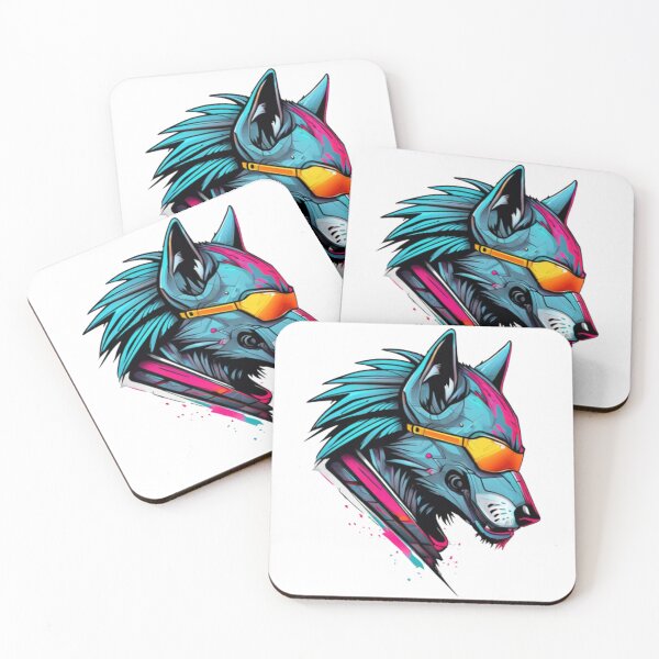Item preview, Cool Cyberpunk Wolf designed and sold by Dioscuri Digital.