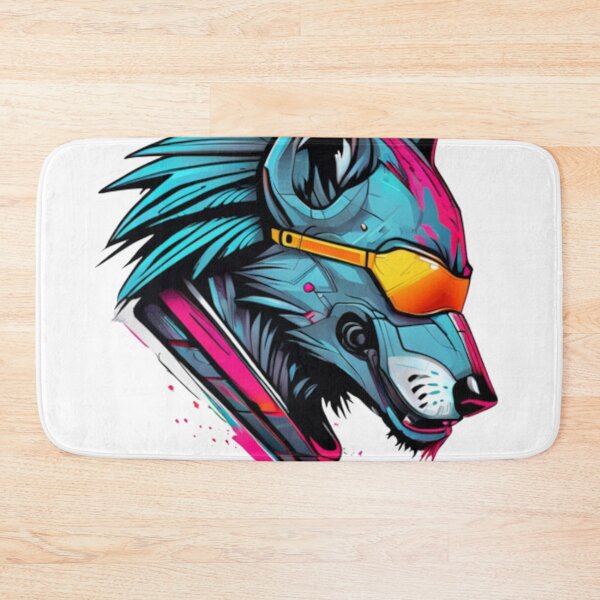 Item preview, Cool Cyberpunk Wolf designed and sold by Dioscuri Digital.