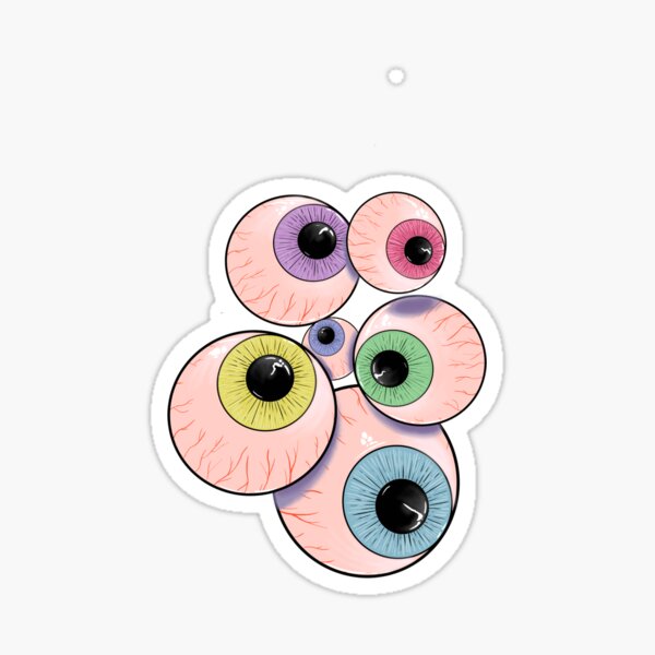 Pastel Goth Bunny Eyeball Sticker by GriffyPrints